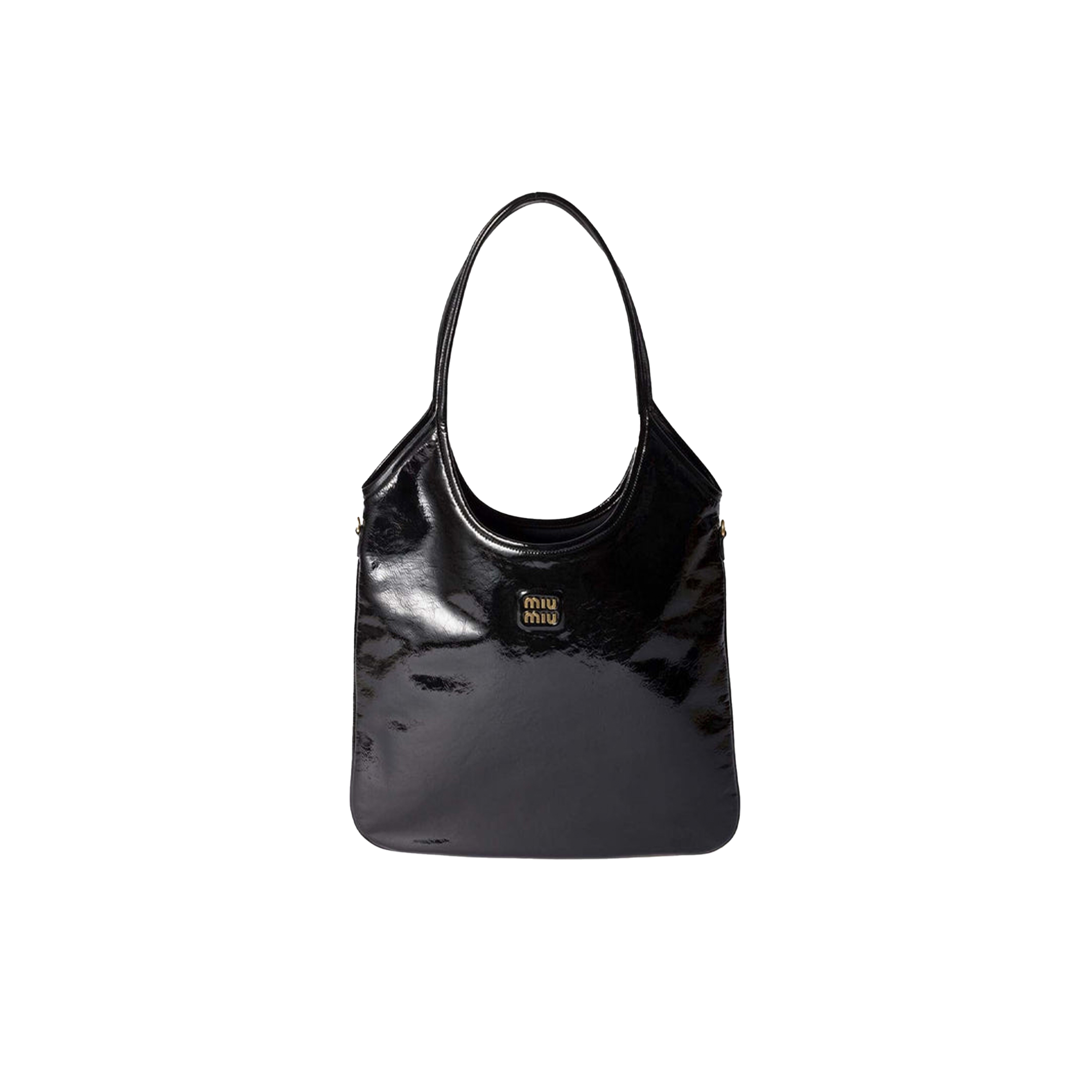 MIU MIU IVY NAPLAK PATENT LEATHER SHOULDER BAG 5BG231 (40*35cm)